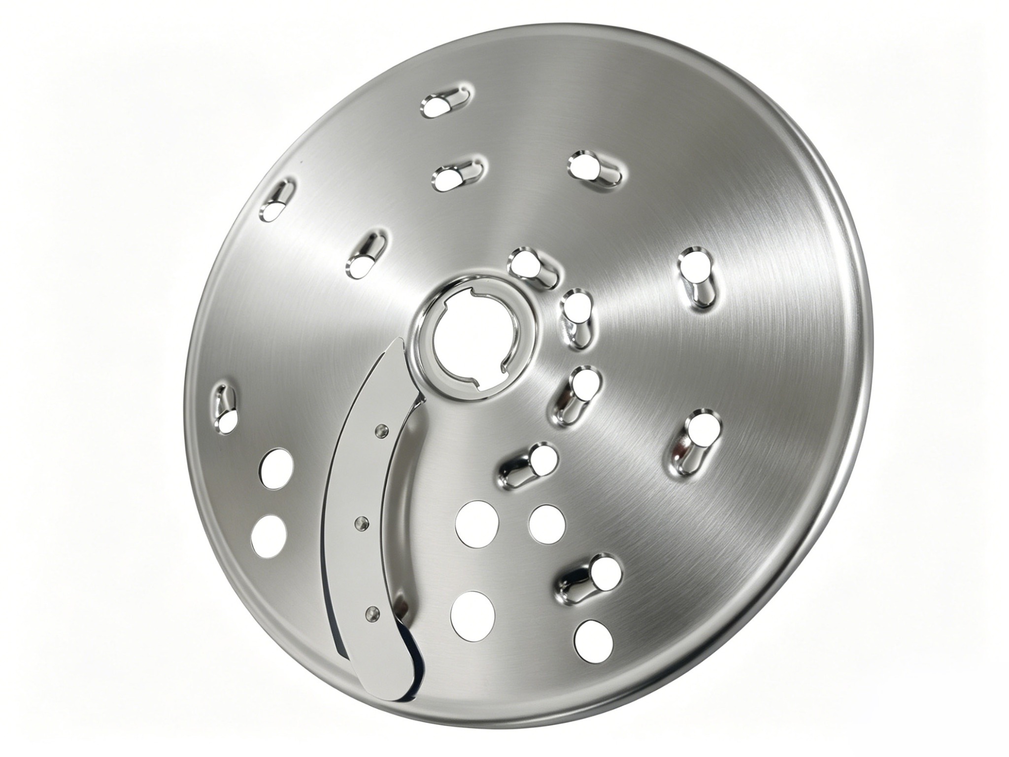 stainless steel food processor grating disc detail