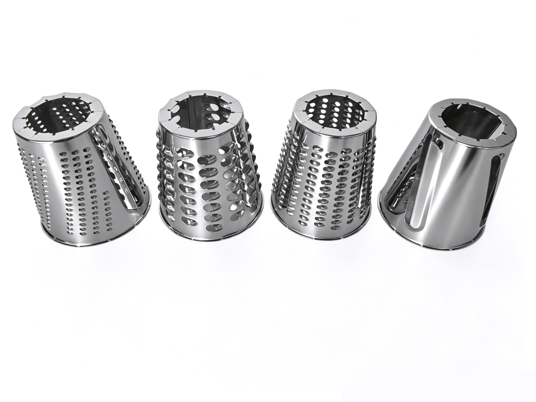 Stainless steel cylindrical grater drums