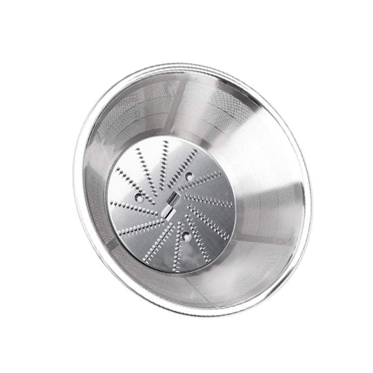 Round stainless steel cutting plate with perforations